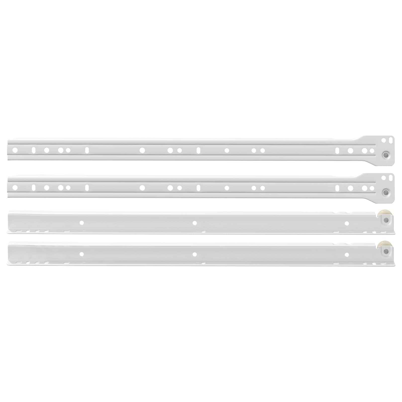 Klizač za ladice 2 pcs Bijelo 450 mm Čelik