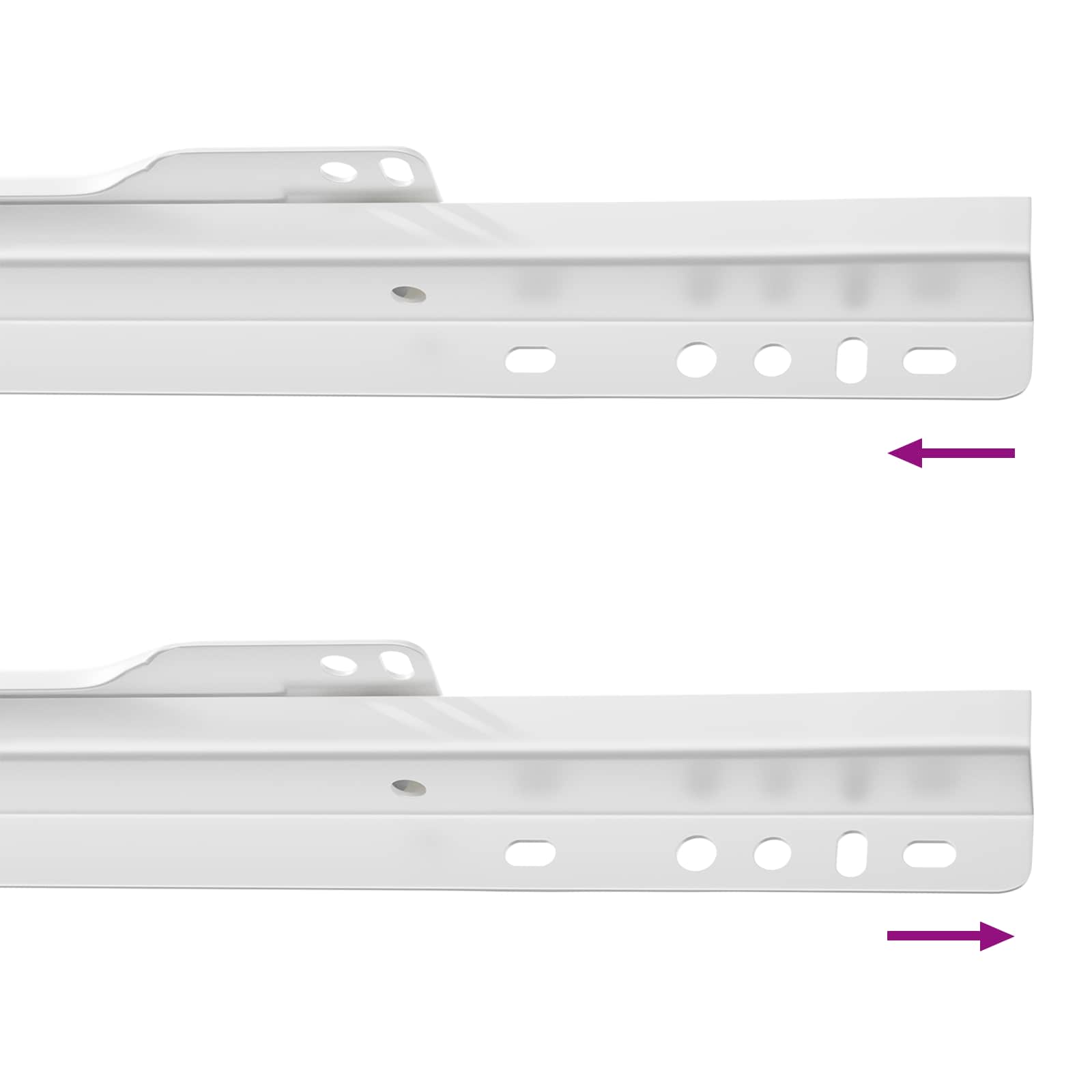 Klizač za ladice 12 pcs Bijelo 450 mm Čelik