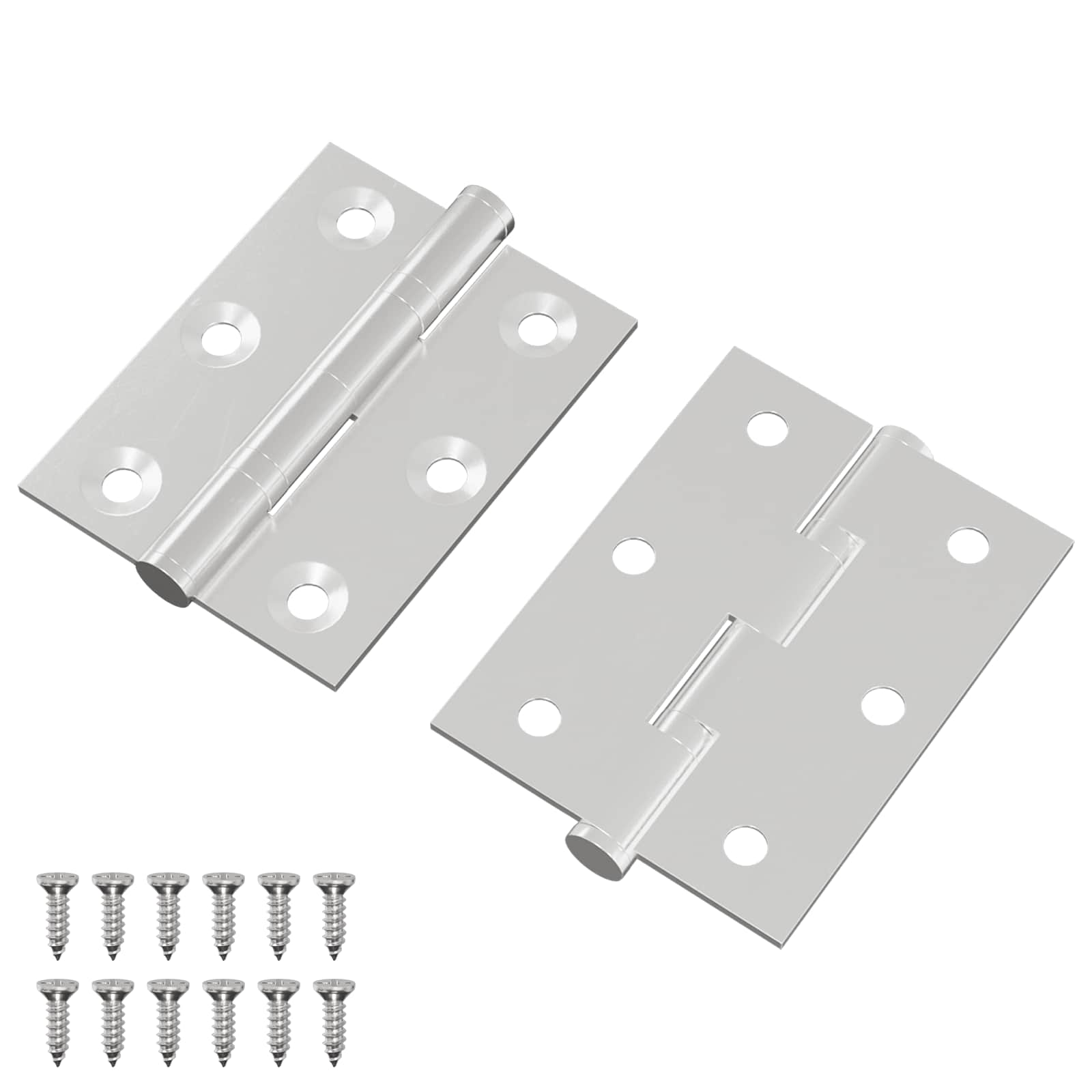 Šarka 2 pcs Srebrno 50 x 38 x 1,3 mm Čelik