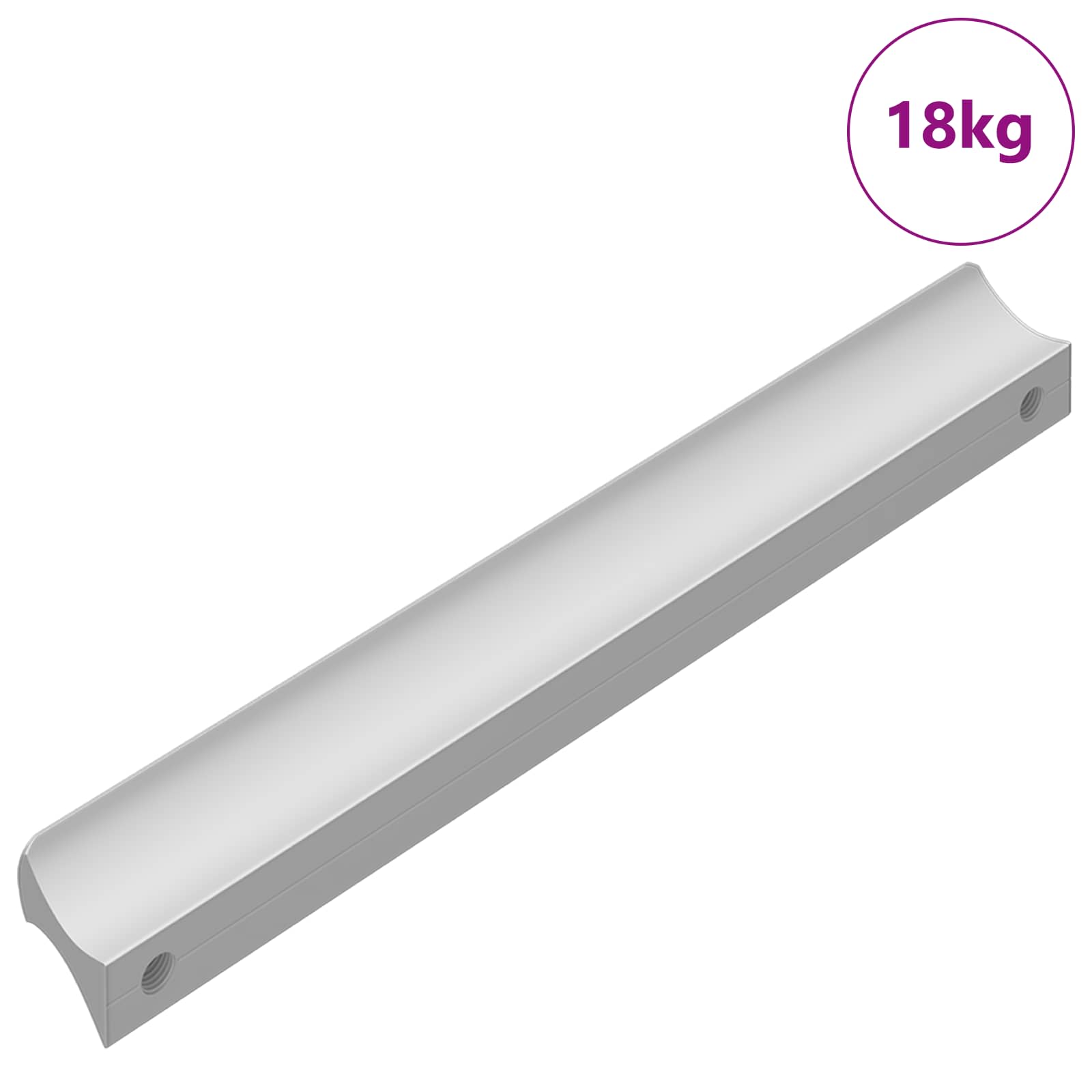 Drška Jednobojno 828 pcs Srebrno 105.7 x 7.4 x 15.5 mm Aluminij