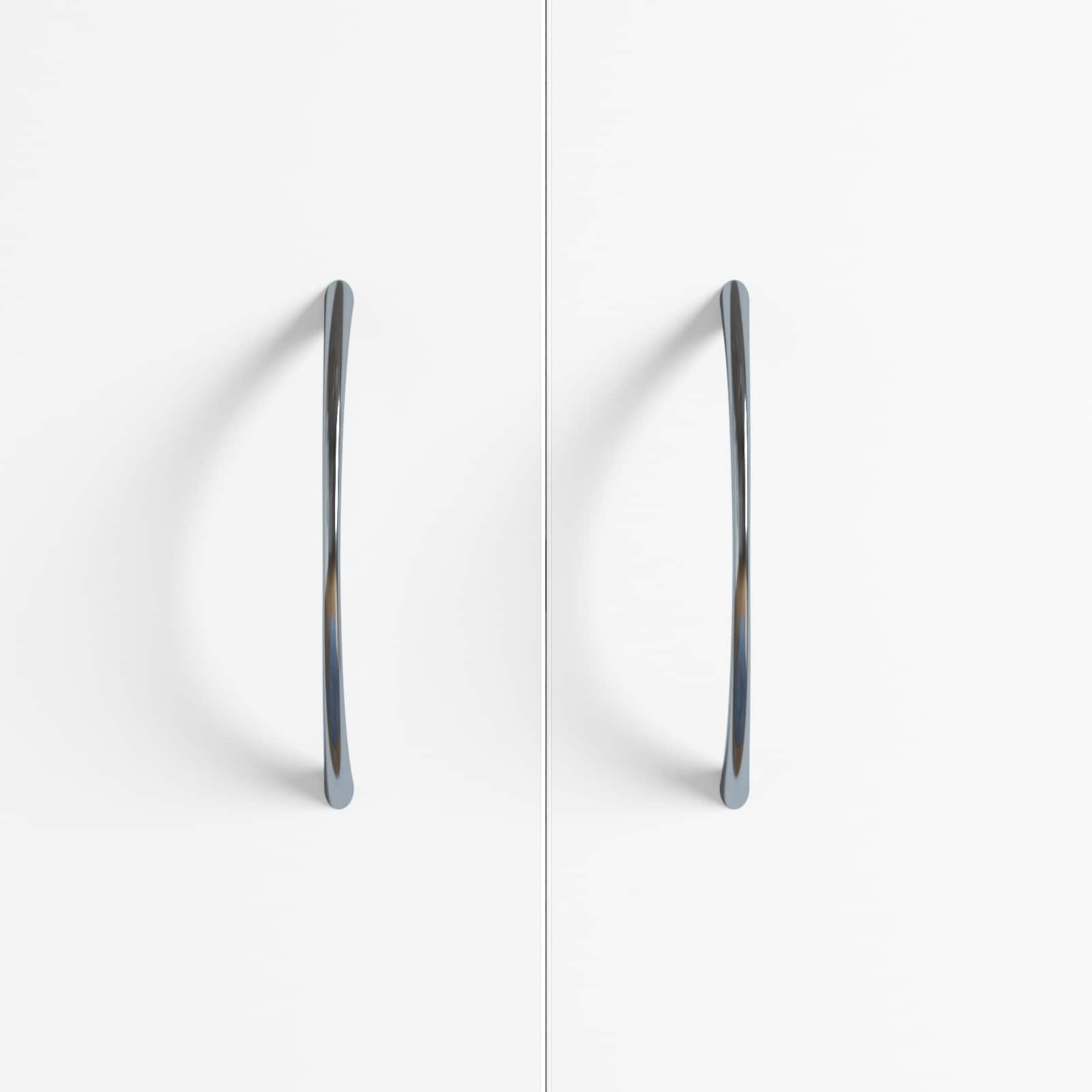 Drška 2 pcs Srebrno 107 x 3.6 x 23 mm Nehrđajući čelik
