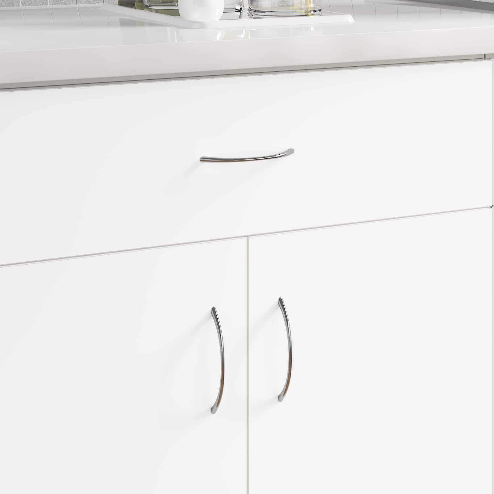 Drška 2 pcs Srebrno 107 x 3.6 x 23 mm Nehrđajući čelik