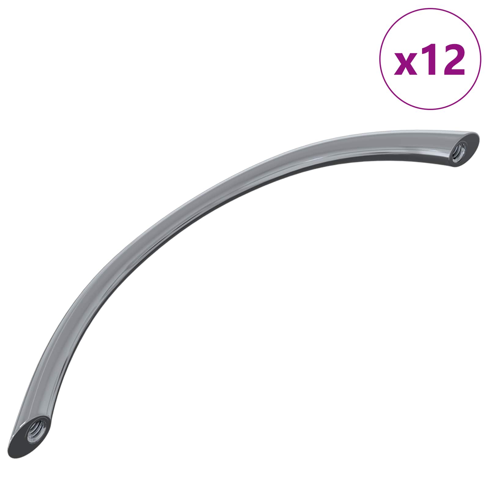 Drška 12 pcs Srebrno 107 x 3.6 x 23 mm Nehrđajući čelik