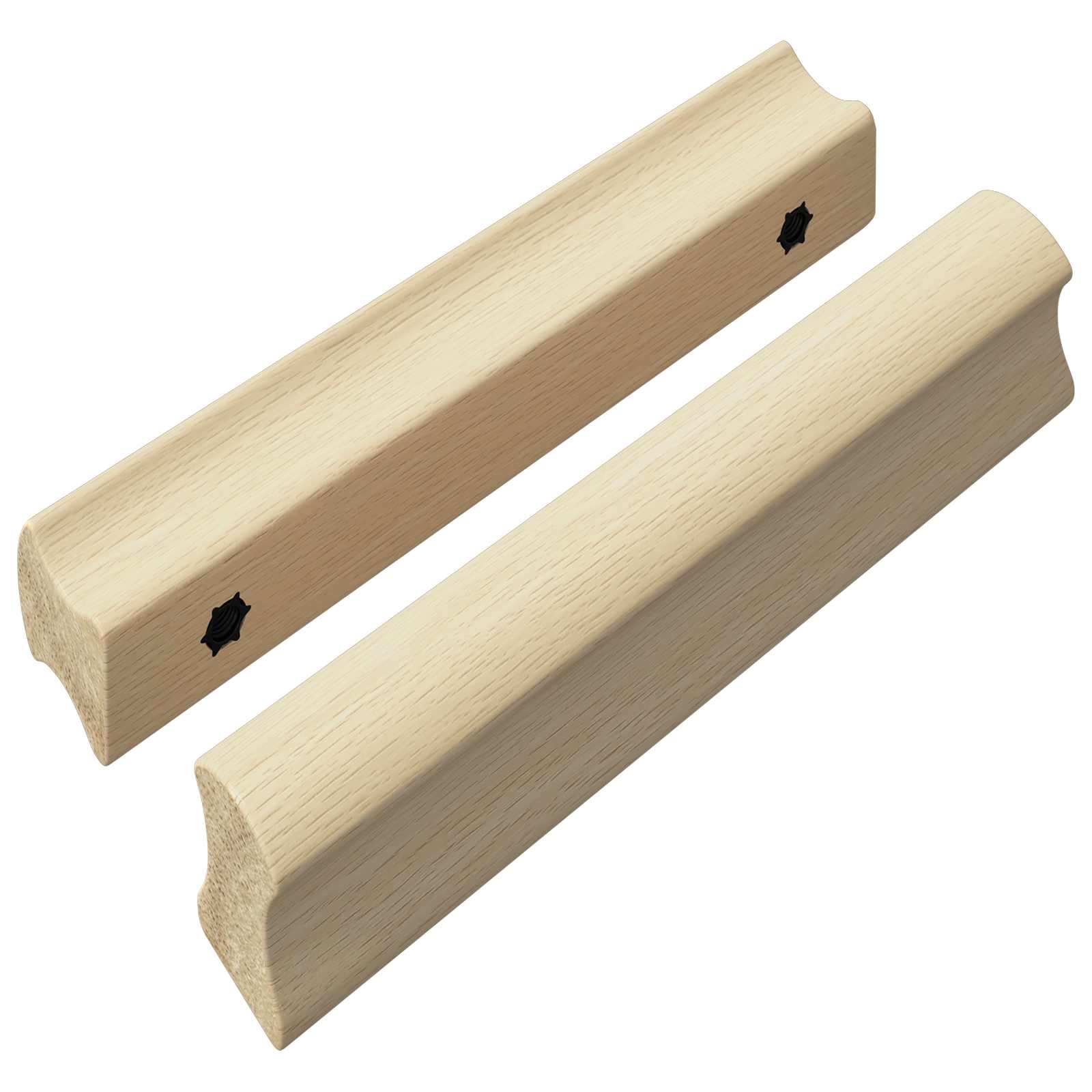 Ravna drška 2 pcs Boja prirodnog drva 130 x 25 x 30 mm