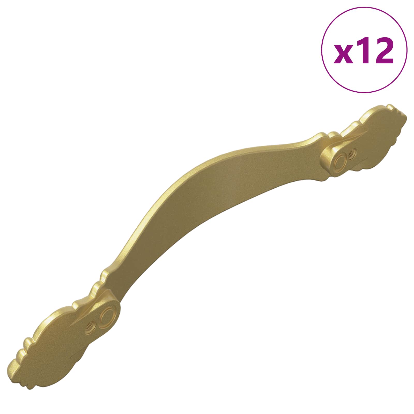 Drška 12 pcs Zlatno 143 x 19,2 x 20 mm Cink legura