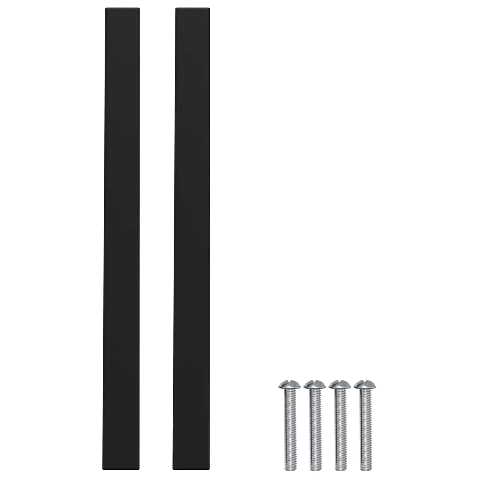Drška za ormar 2 pcs Crna 150 x 12,3 x 35,2 mm Nehrđajući čelik