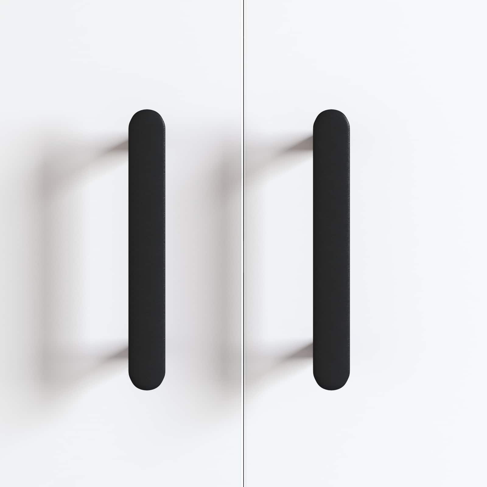 Drška za ormar 2 pcs Crna 121 x 16.6 x 28.3 mm Željezo