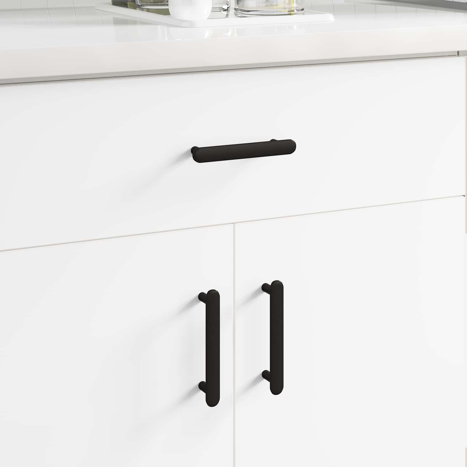 Drška za ormar 12 pcs Crna 121 x 16.6 x 28.3 mm Željezo