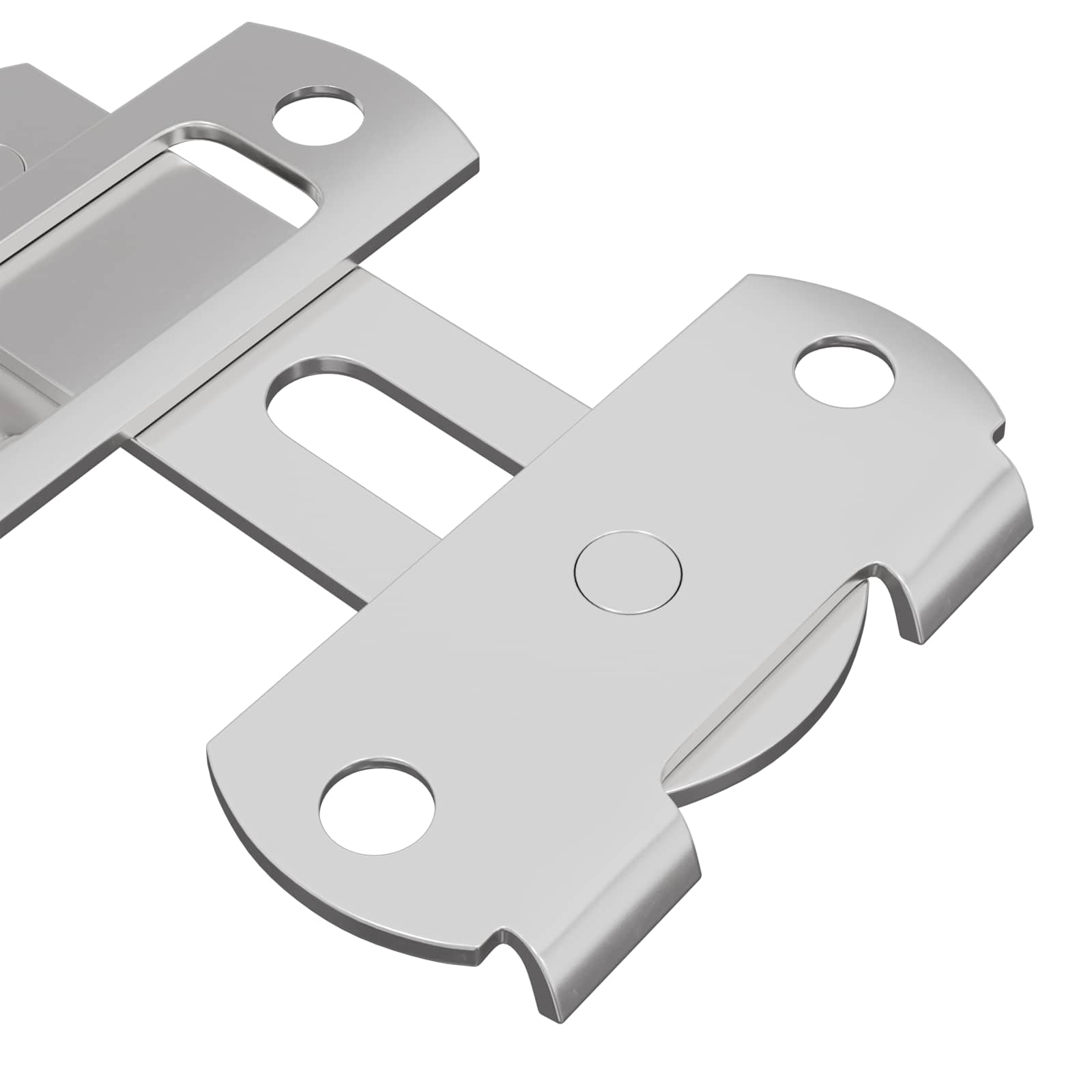 Zaključavanje vrata 2 pcs Srebrno 70 x 8 mm Čelik