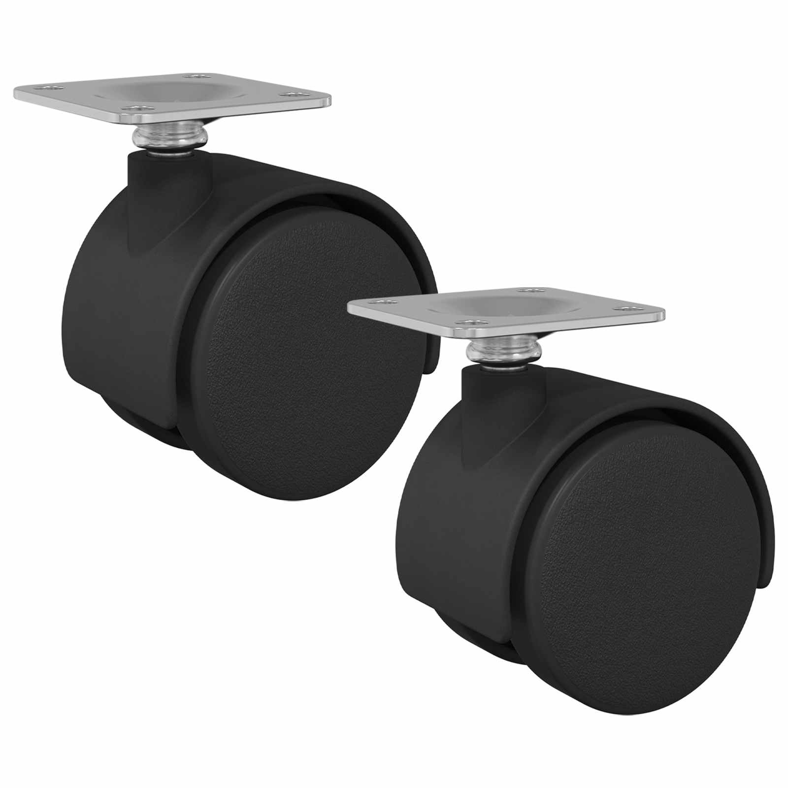 Dizalni kotač 2 pcs Crna 39,5 x 39,5 x 37,8 mm Željezo i PP