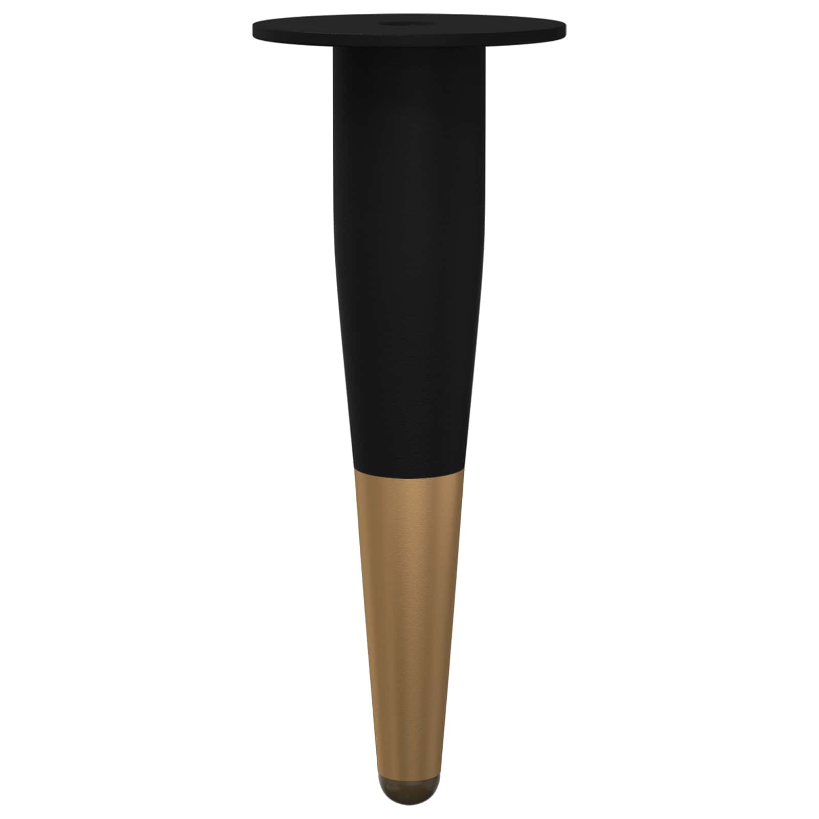Noge namještaja 12 pcs Crna i zlatna Ø 40 x 98 mm Željezo