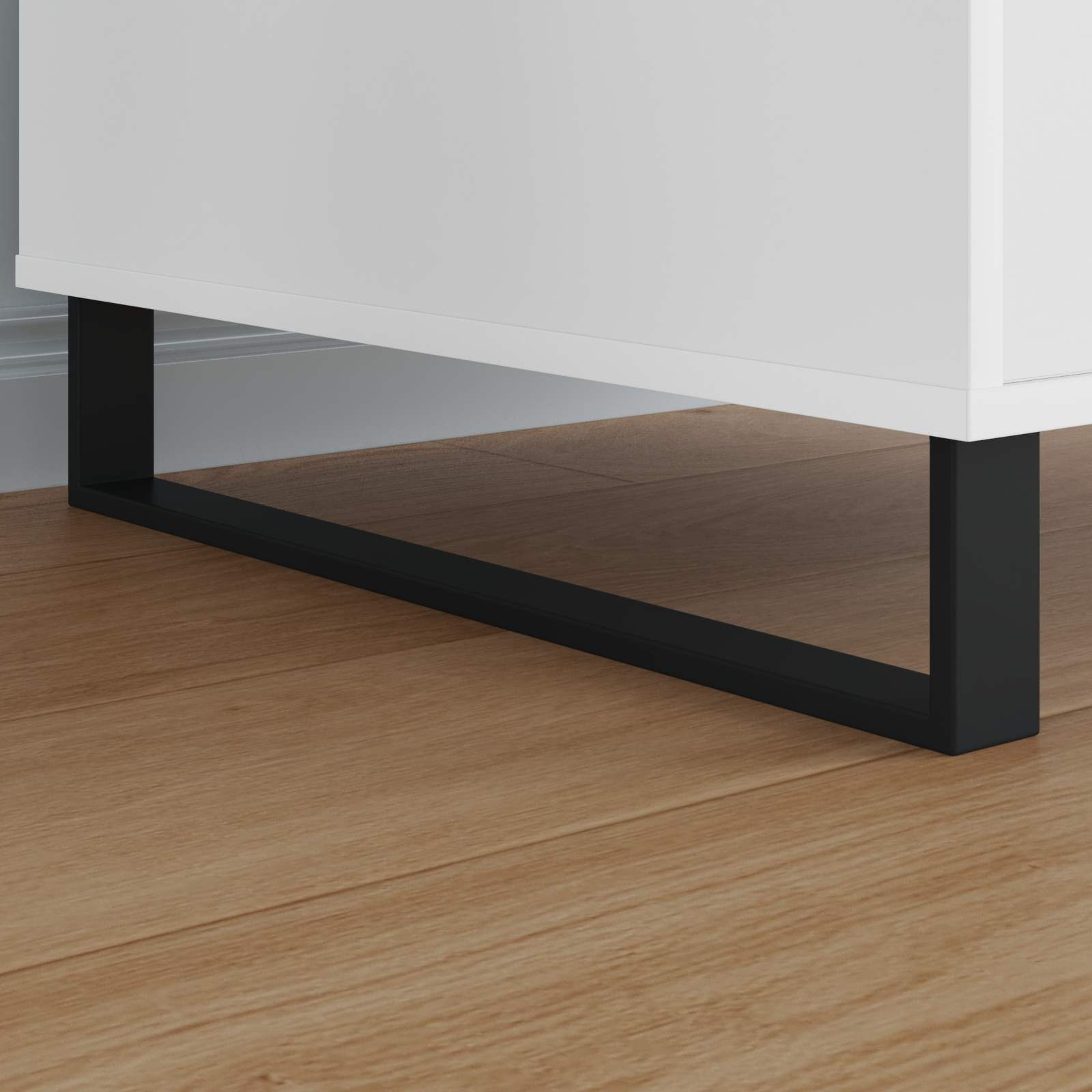 Noge namještaja 12 pcs Crna 546 x 40,5 x 100 mm Željezo