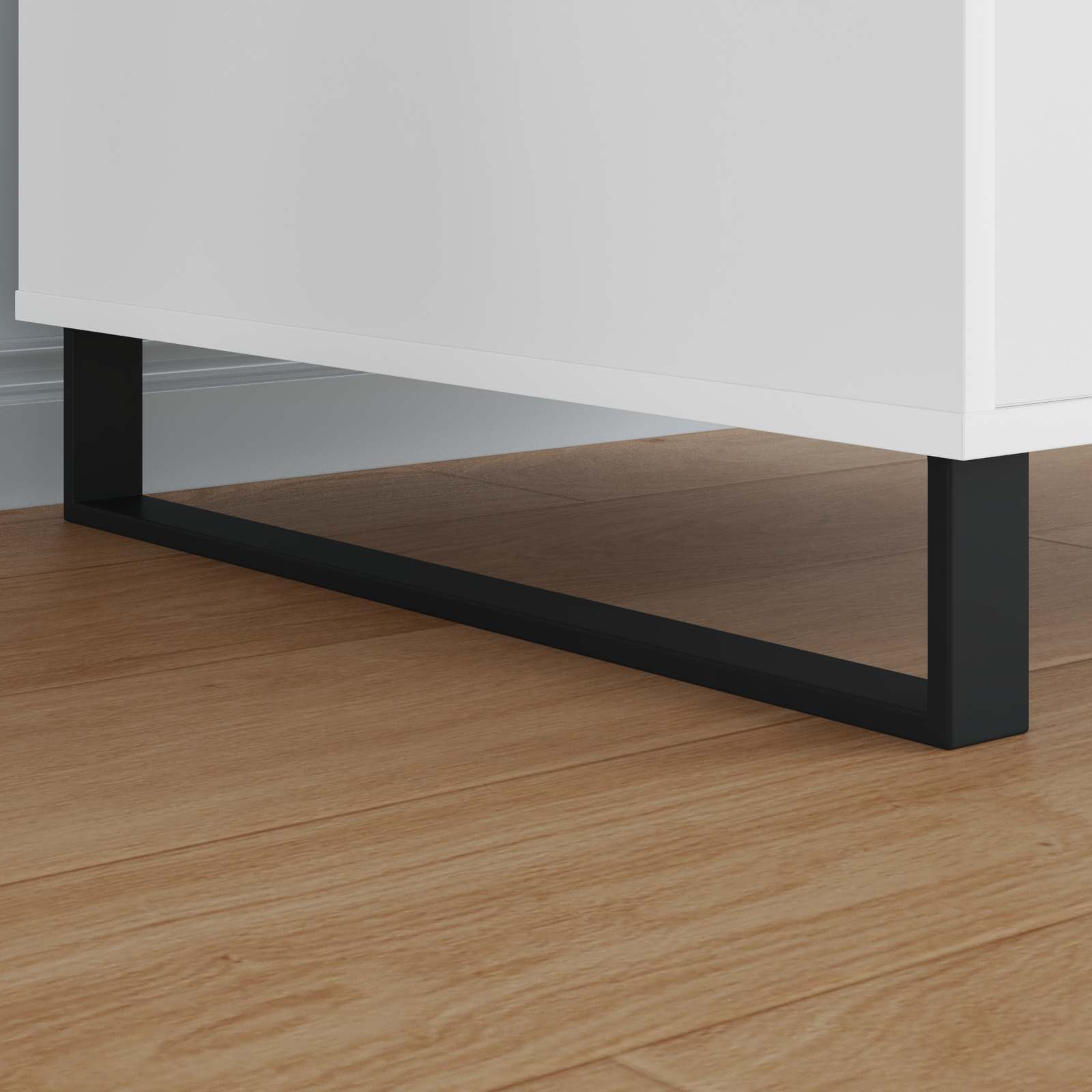 Noge namještaja 12 pcs Crna 596 x 40,5 x 100 mm Željezo