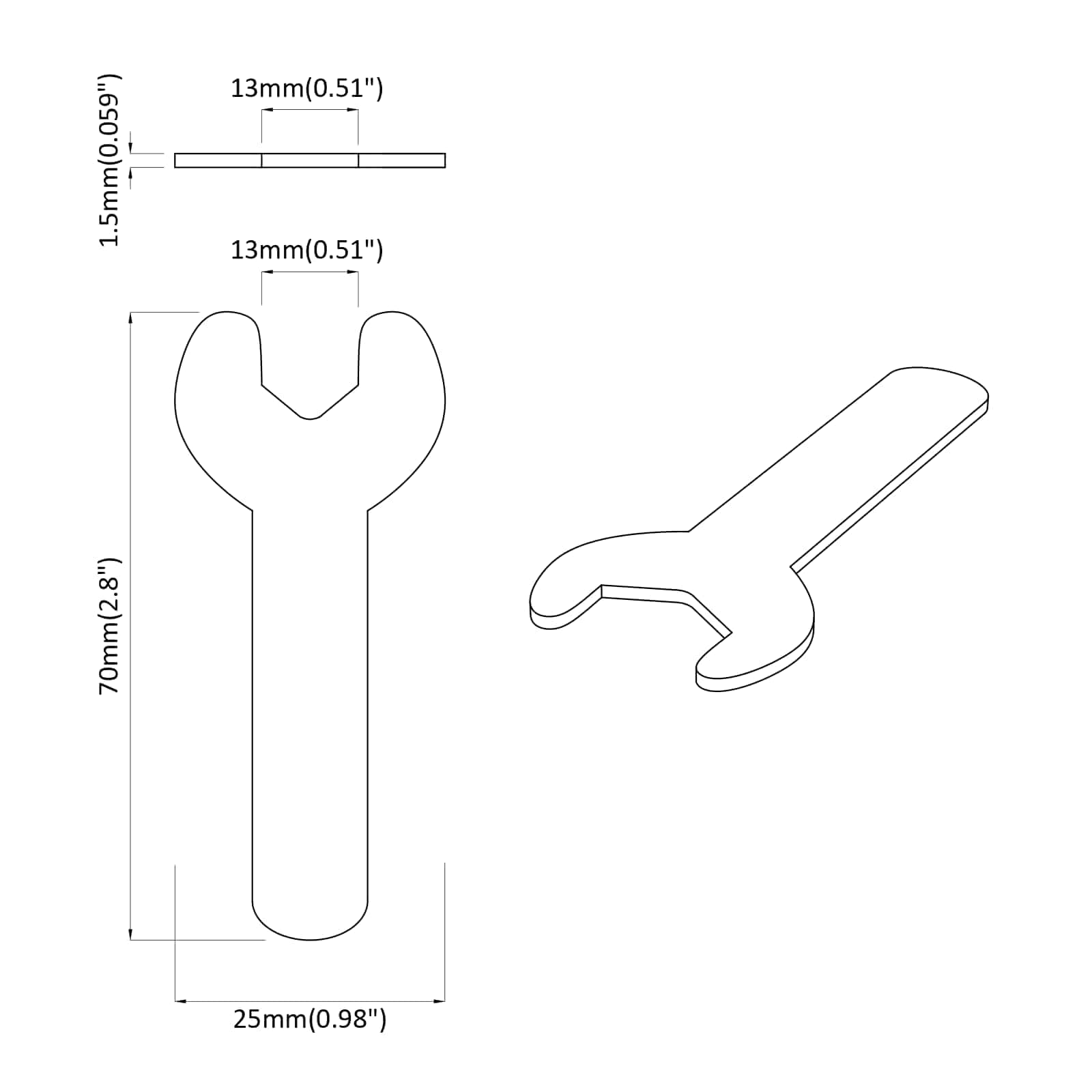 Odvijač 12 pcs Srebrno 13 mm Željezo