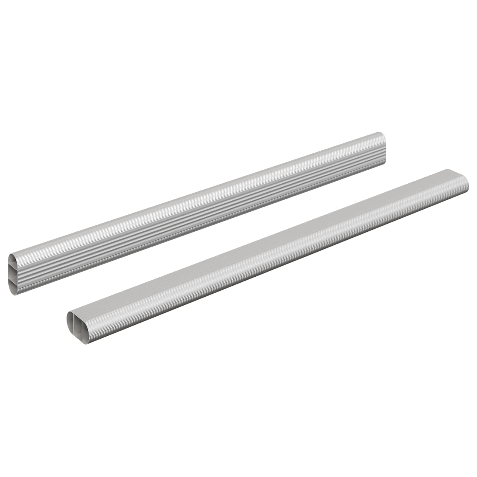 Cijev za ormar 2 pcs Srebrno 371,5 x 15 x 29 mm