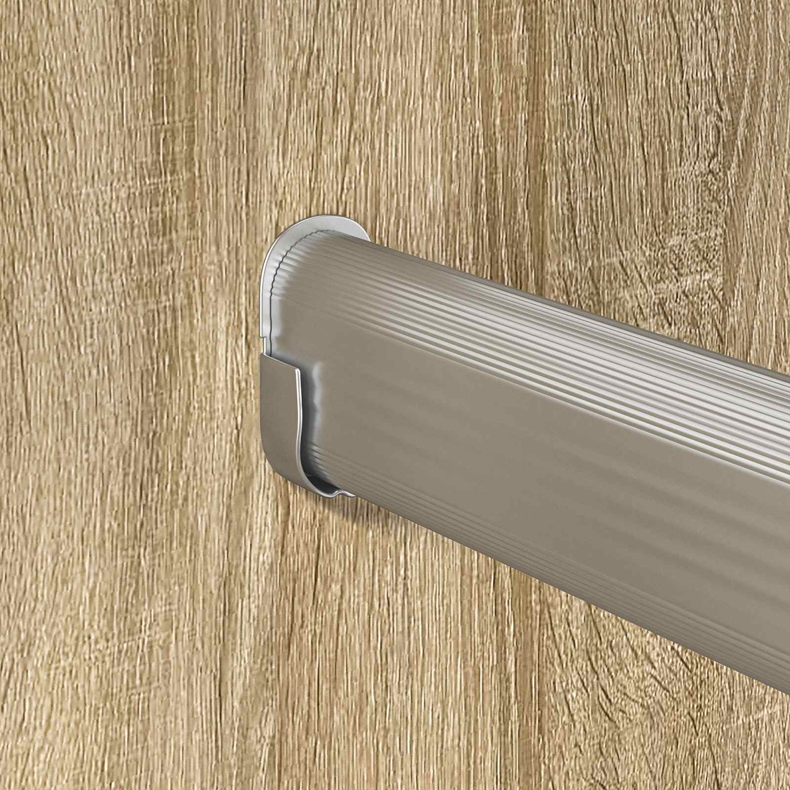Cijev za ormar 12 pcs Srebrno 371,5 x 15 x 29 mm
