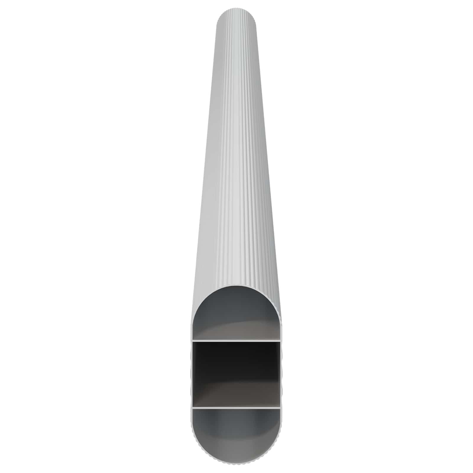 Cijev za ormar 2 pcs Srebrno 372 x 15 x 29 mm