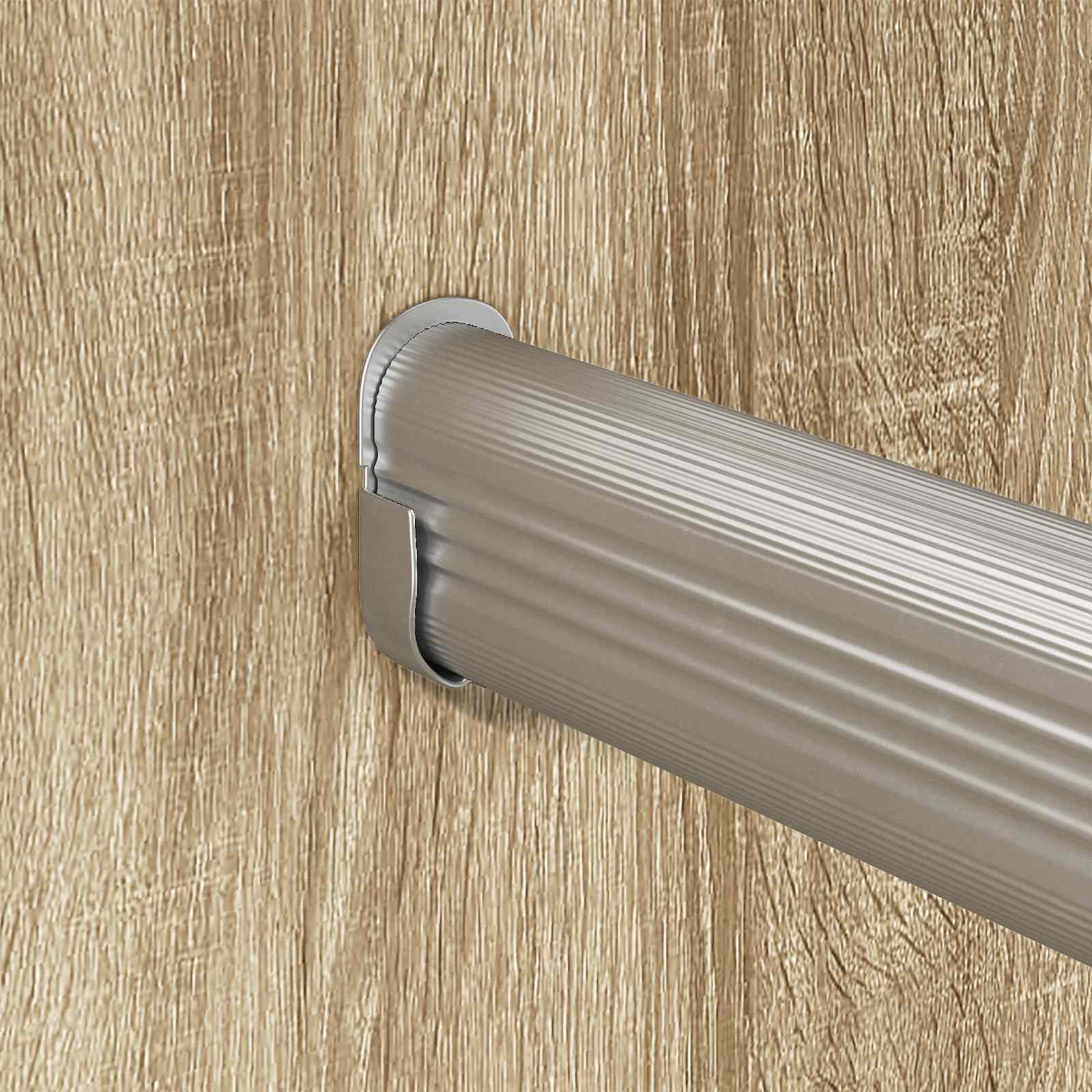 Cijev za ormar 2 pcs Srebrno 464 x 15 x 29 mm