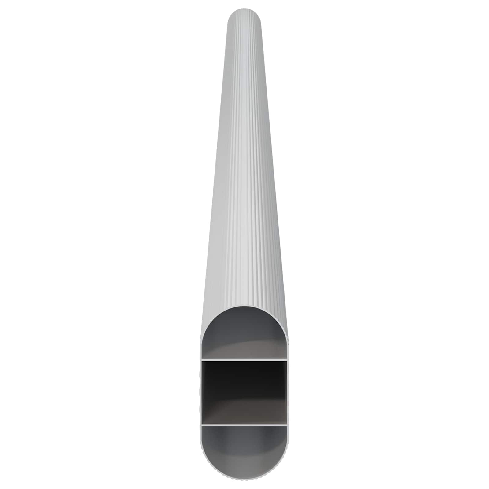 Cijev za ormar 12 pcs Srebrno 472 x 15 x 29 mm