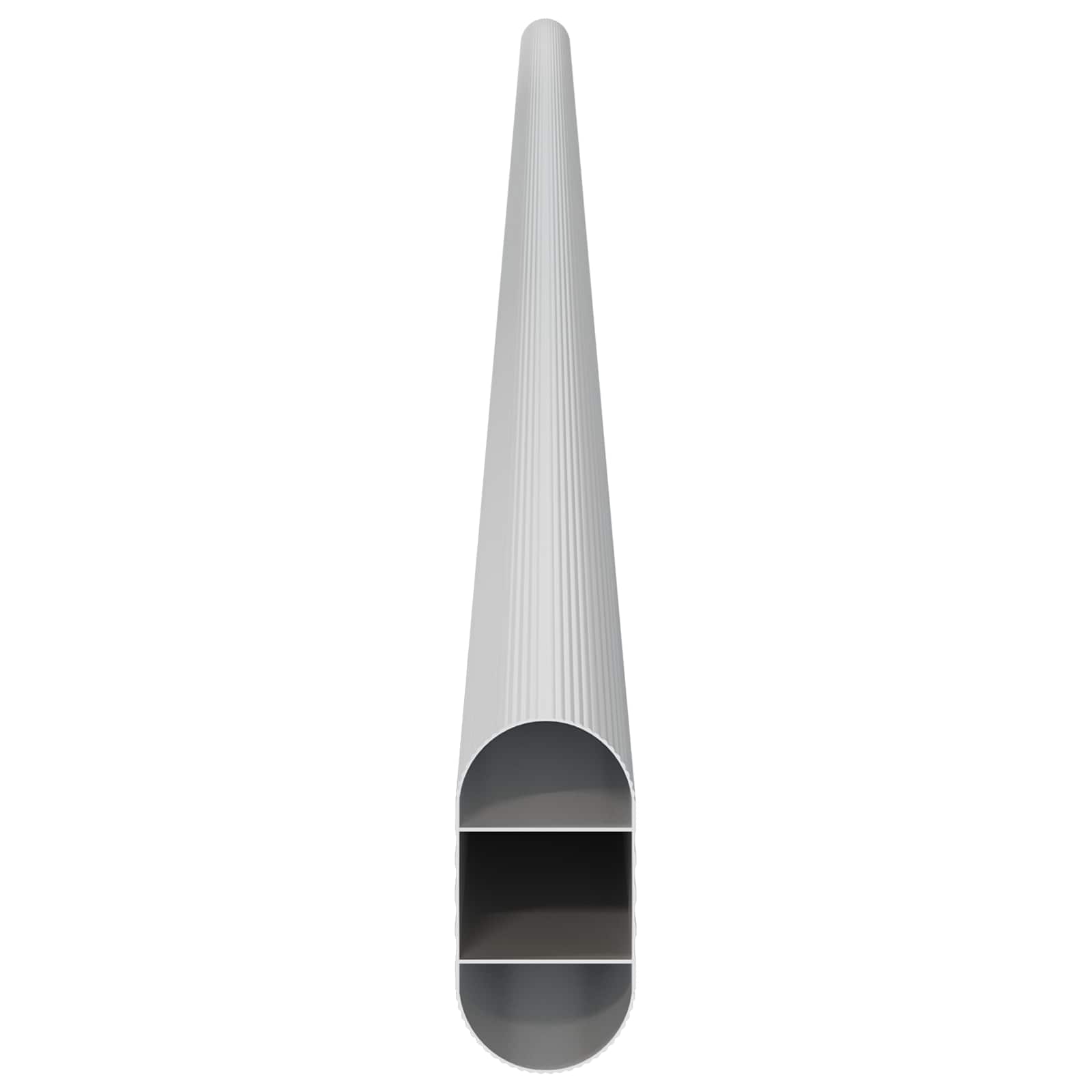 Cijev za ormar 2 pcs Srebrno 764 x 15 x 29 mm