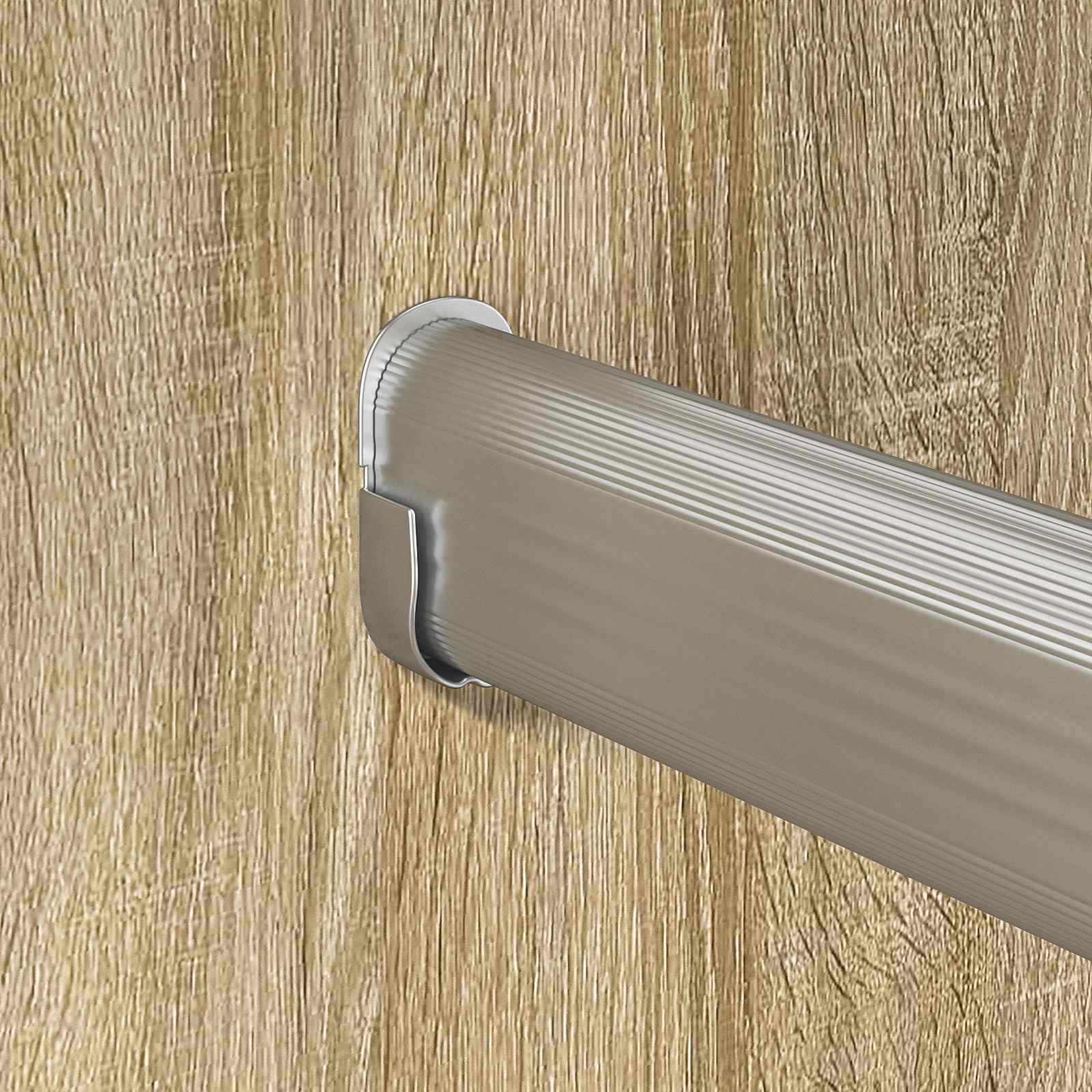 Cijev za ormar 12 pcs Srebrno 964 x 15 x 29 mm