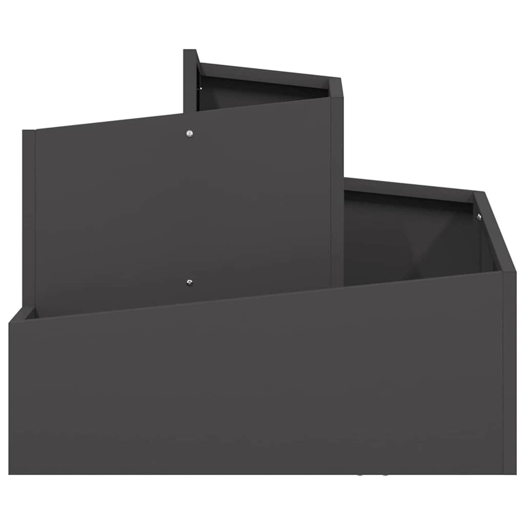 Vrtna saksija Crna 60 x 60 x 50 cm Čelična vrata