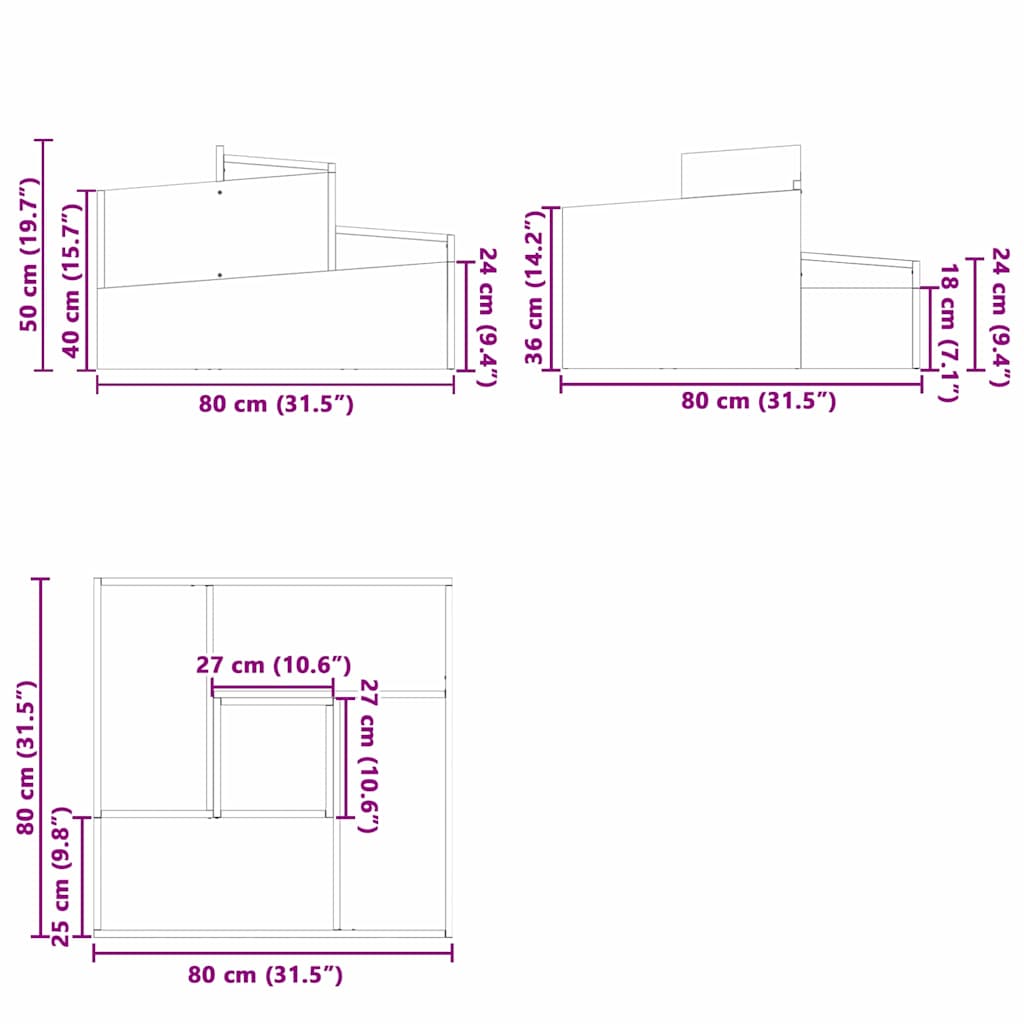 Vrtna saksija Crna 80 x 80 x 50 cm Čelična vrata