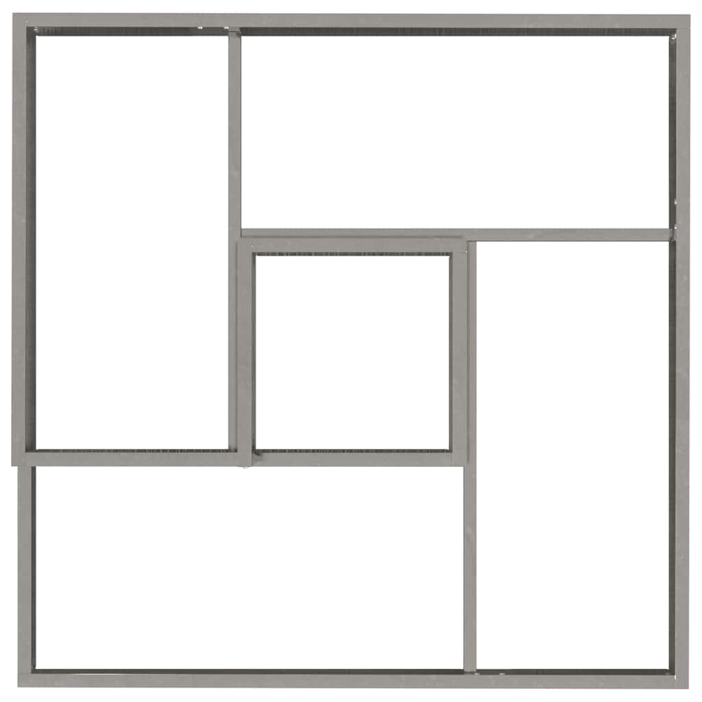 Vrtna saksija Srebrno 80 x 80 x 50 cm Cinkani čelik