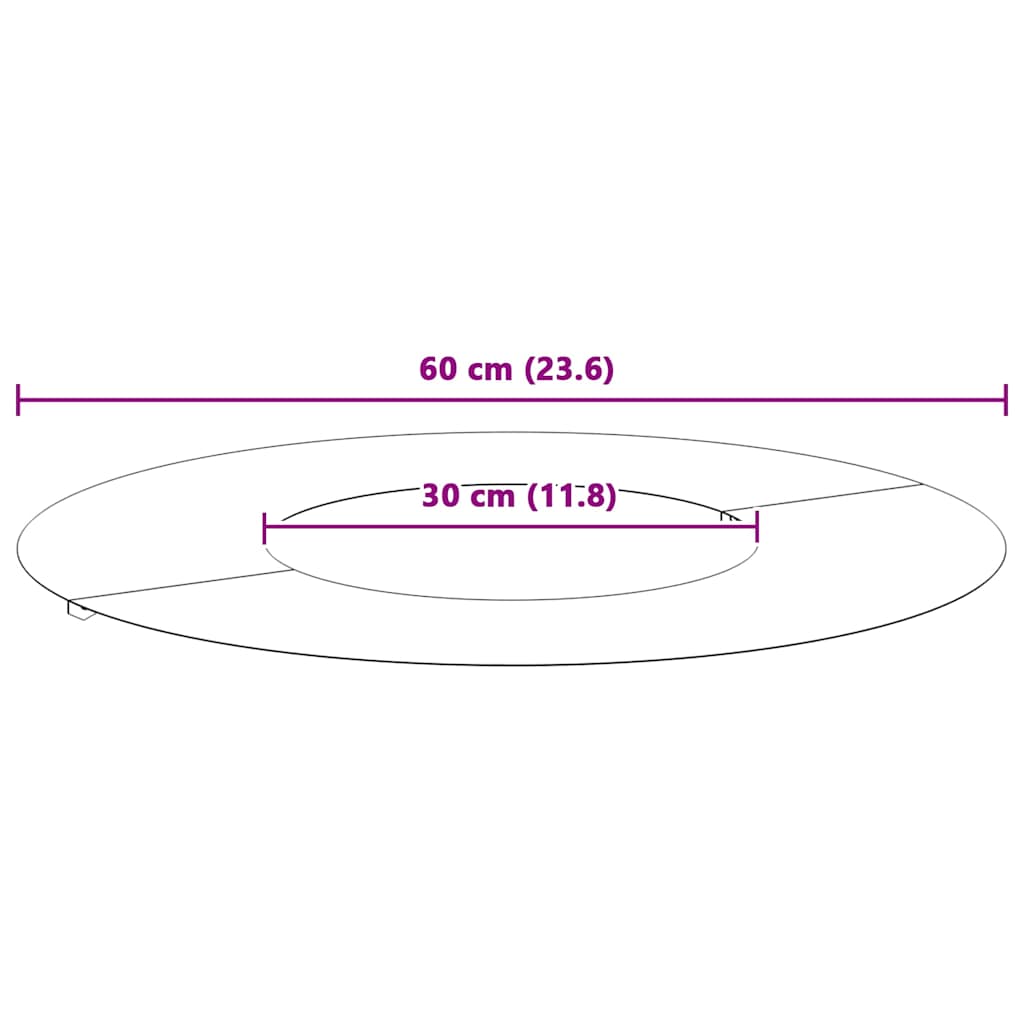 pogodno za ravne drvene prstenove 5 pcs Bijelo Ø30 / 60 cm Čelik