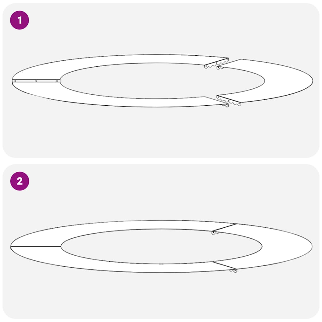 pogodno za ravne drvene prstenove 5 pcs Bijelo Ø60 / 90 cm Čelik