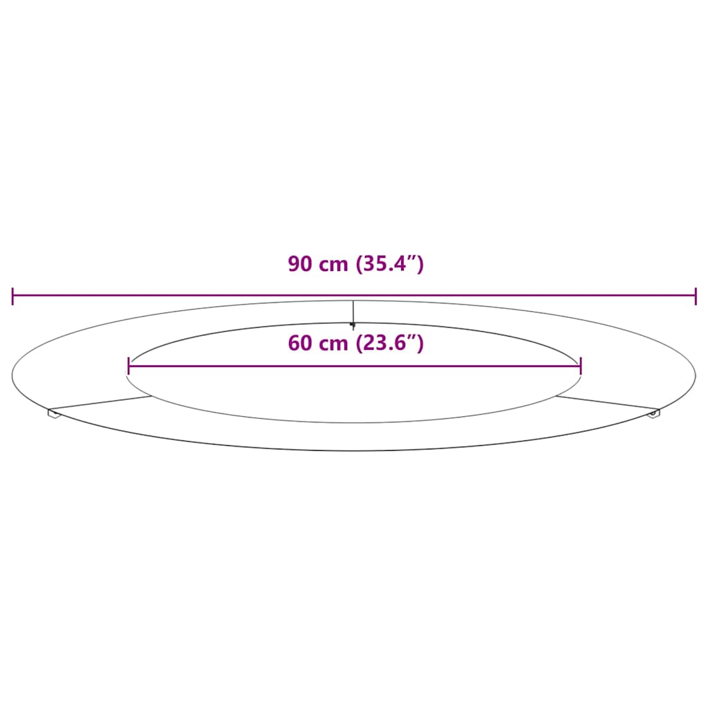 pogodno za ravne drvene prstenove 5 pcs Bijelo Ø60 / 90 cm Čelik