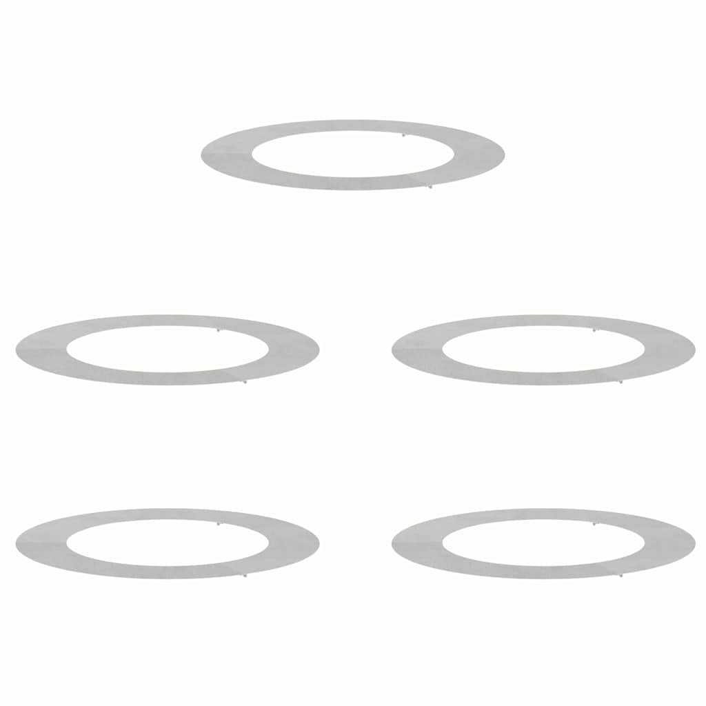 pogodno za ravne drvene prstenove 5 pcs Srebrno Ø60 / 90 cm