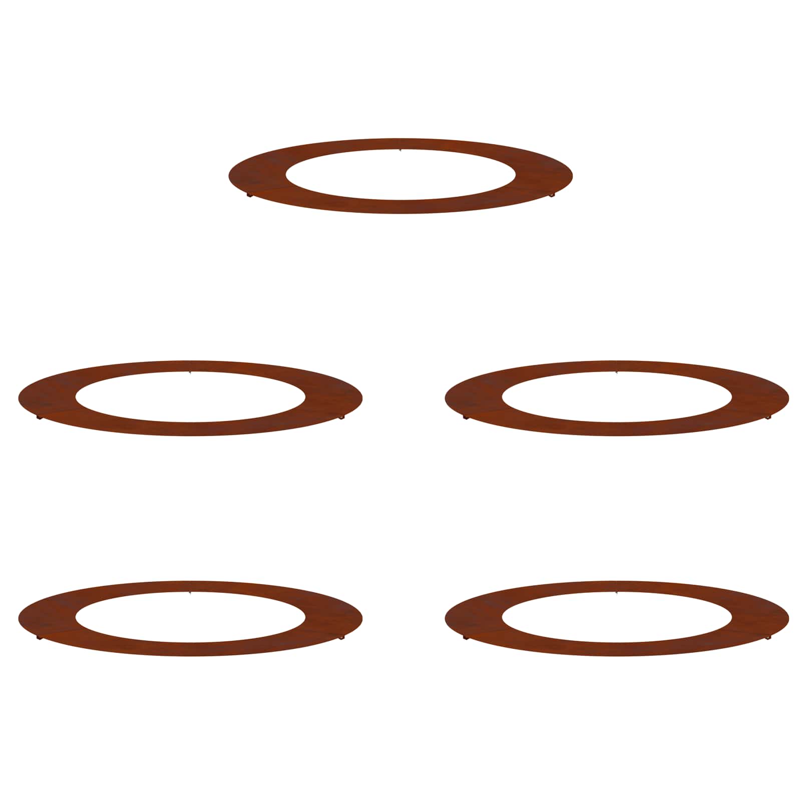pogodno za ravne drvene prstenove 5 pcs Smeđa Ø60 / 90 cm