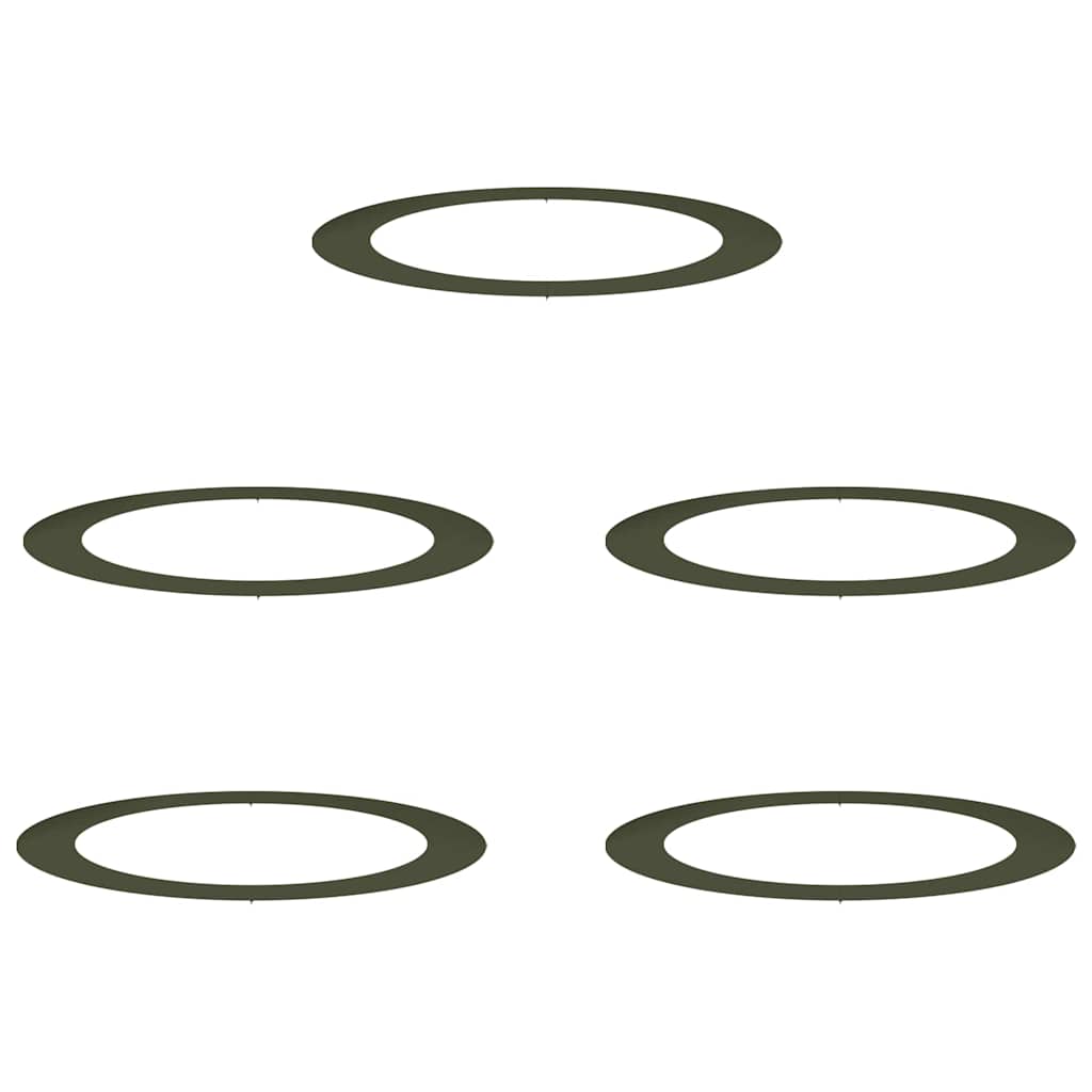 pogodno za ravne drvene prstenove 5 pcs Maslinovo zelena