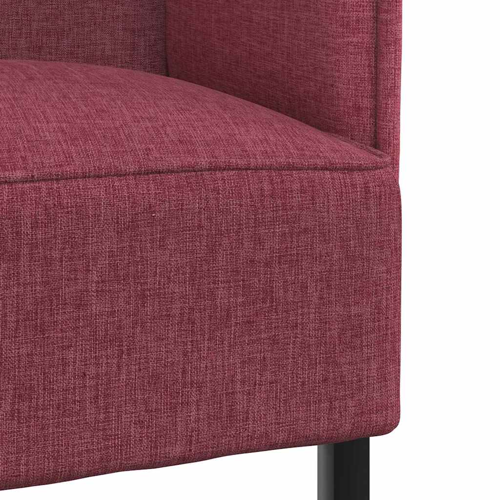 Sofa s visokim naslonom 101cm boja crnog vina tkanina