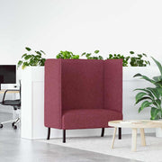 Sofa s visokim naslonom 101cm boja crnog vina tkanina