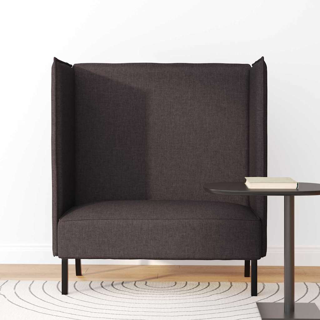 Sofa s visokim naslonom 101cm Tamno smeđa tkanina