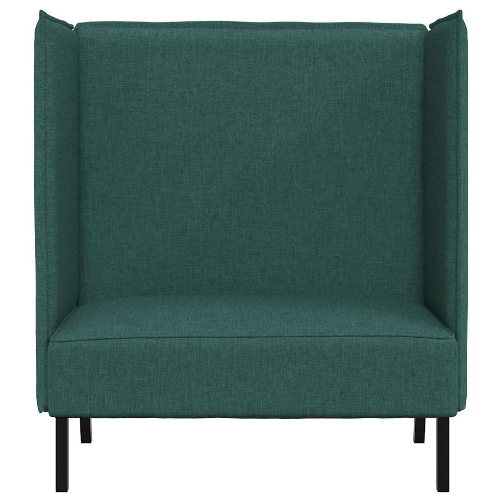 Sofa s visokim naslonom 101cm Tamnozelena tkanina