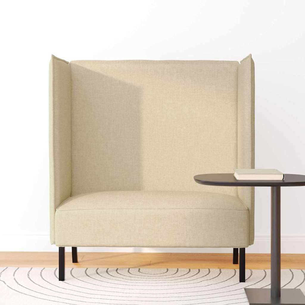 Sofa s visokim naslonom 101cm Krema tkanina