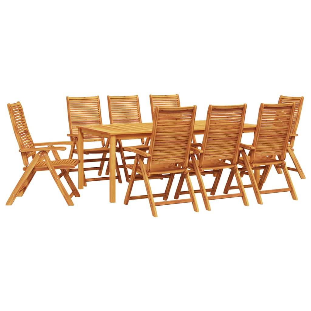 Vrtni set za objed 9 pcs Smeđa Čvrsto drvo akacije