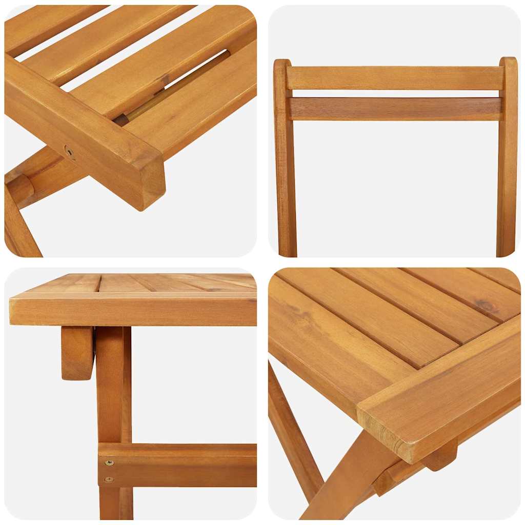 Vrtni set za objed 7 pcs Smeđa Čvrsto drvo akacije