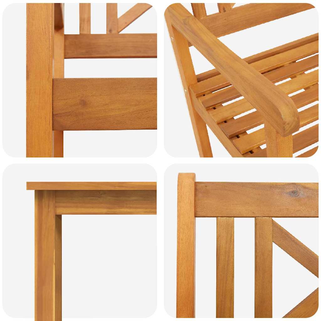 Vrtni set za objed 9 pcs Smeđa Čvrsto drvo akacije