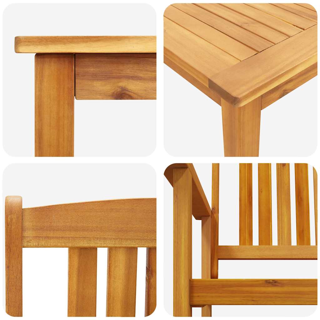 Vrtni set za objed 5 kom. Smeđa Čvrsto drvo akacije 85 x 85 x 75 cm