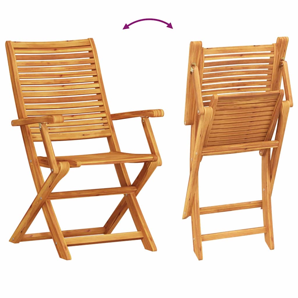 Sklopivi bistro set 3 pcs Smeđa Čvrsto drvo akacije