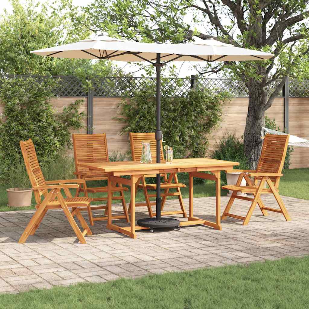 Vrtni set za objed 5 kom. Smeđa Čvrsto drvo akacije 170 x 80 x 75 cm