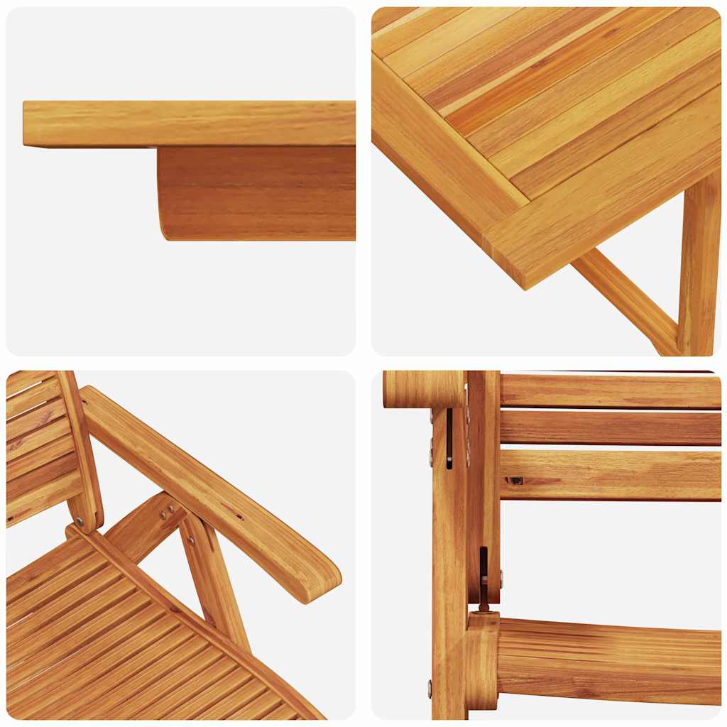 Vrtni set za objed 7 kom. Smeđa Čvrsto drvo akacije 170 x 80 x 75 cm
