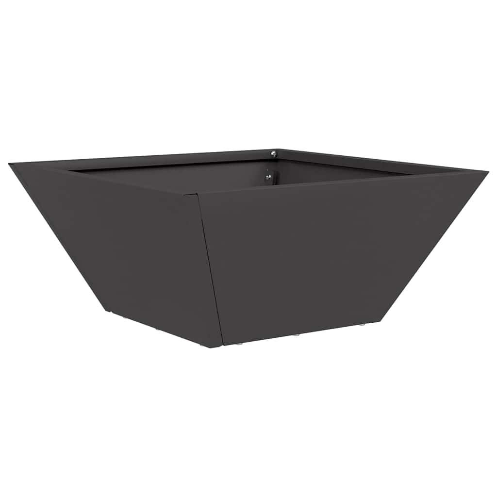 Vrtna saksija Crna 35 x 35 x 15 cm Čelična vrata