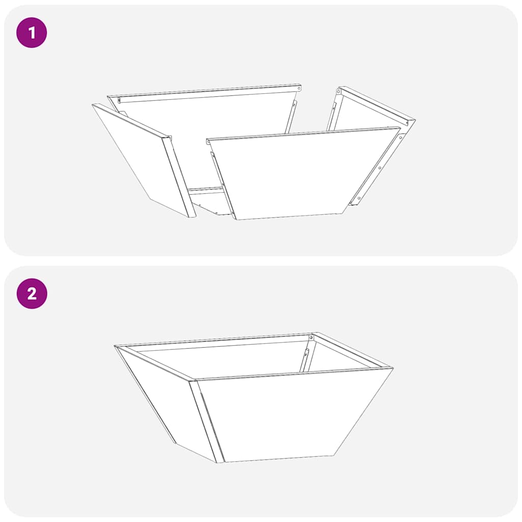 Vrtna saksija 5 pcs Srebrno 35 x 35 x 15 cm Nehrđajući čelik