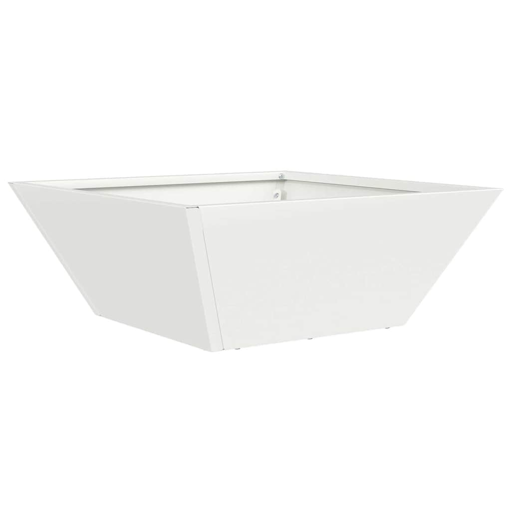 Vrtna saksija 5 pcs Bijelo 40 x 40 x 15 cm Čelična vrata