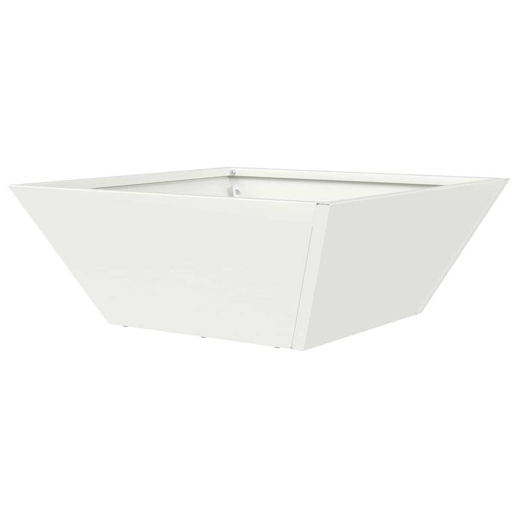 Vrtna saksija 5 pcs Bijelo 40 x 40 x 15 cm Čelična vrata